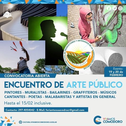 Flyer del encuentro de arte público